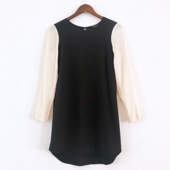 Club Monaco Contrast Sheath Dress Black Nude - Picture 4 of 8